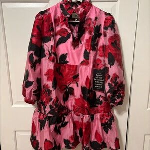 Tuckernuck Cerise Blossom Jacquard Palmerston Dress